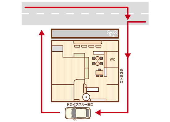 大洞薬局本店_ドライブスルー図